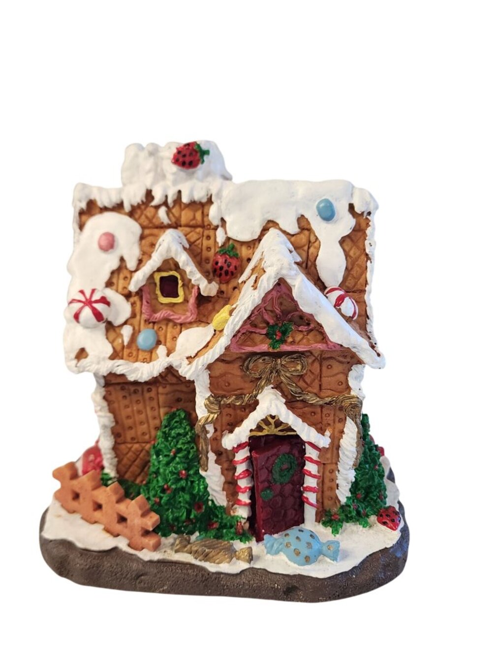 Gingerbread House Christmas Resin Light Up Cord included